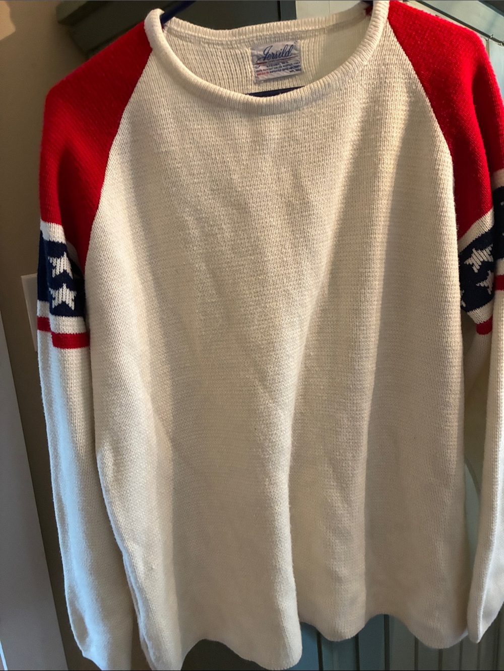 Vintage Jersild made-in-USA patriotic knit sweater